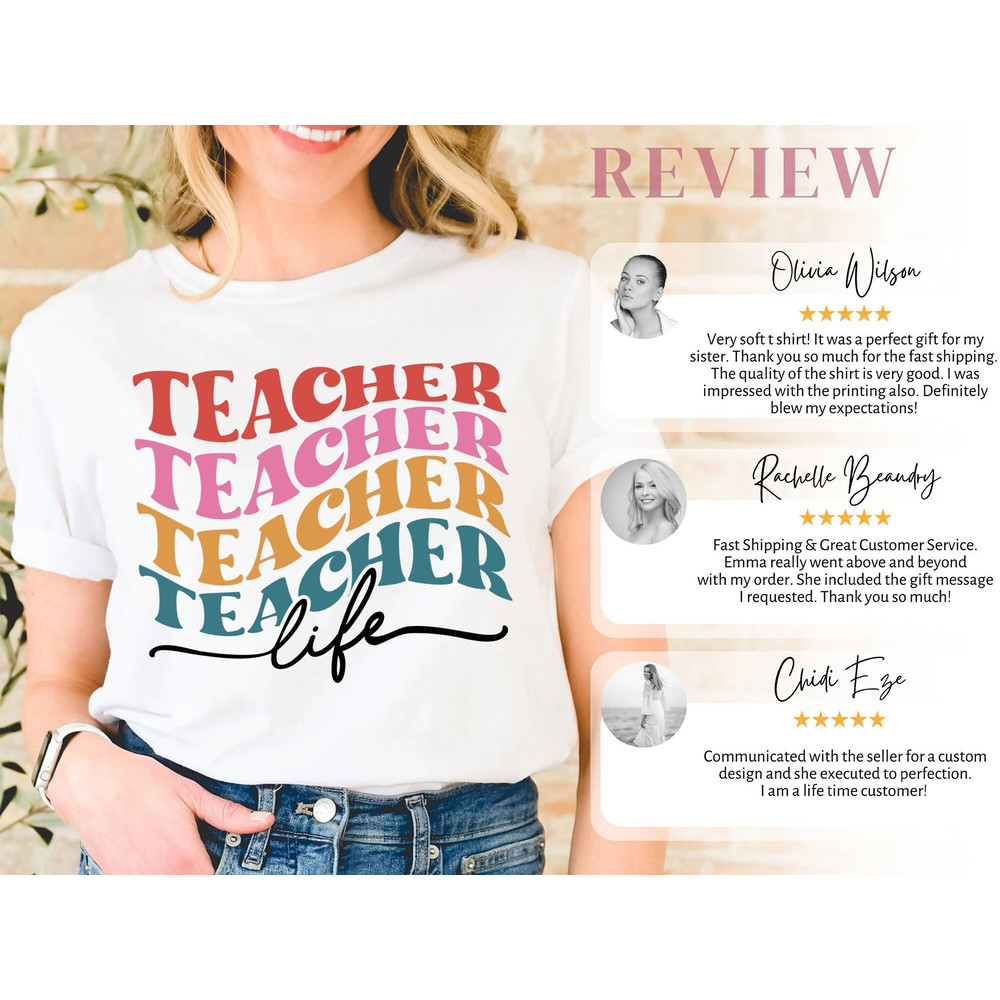 Inspirational Teacher Shirt, Teacher Life Shirt, Retro Teacher Shirt, Teacher Graduation, Kindergarten Teacher Shirt, Teacher Appreciation - 3.jpg