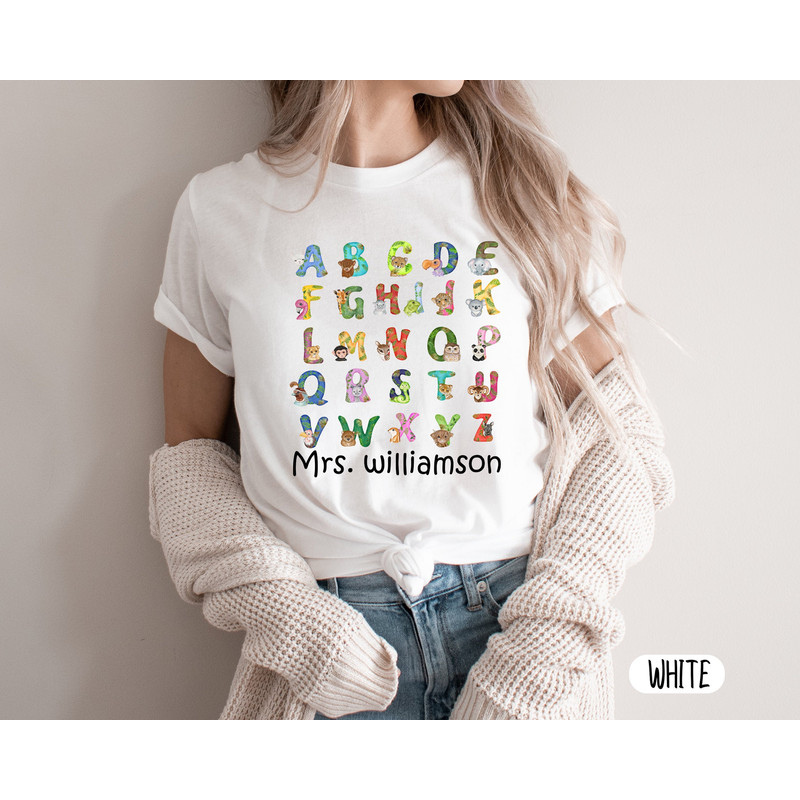 Kindergarten Teacher Shirt, Preschool Teacher Tshirt, Kinder Teacher Shirt, Alphabet shirt,ABC T-shirt Teacher Appreciation gift,Custom name - 3.jpg