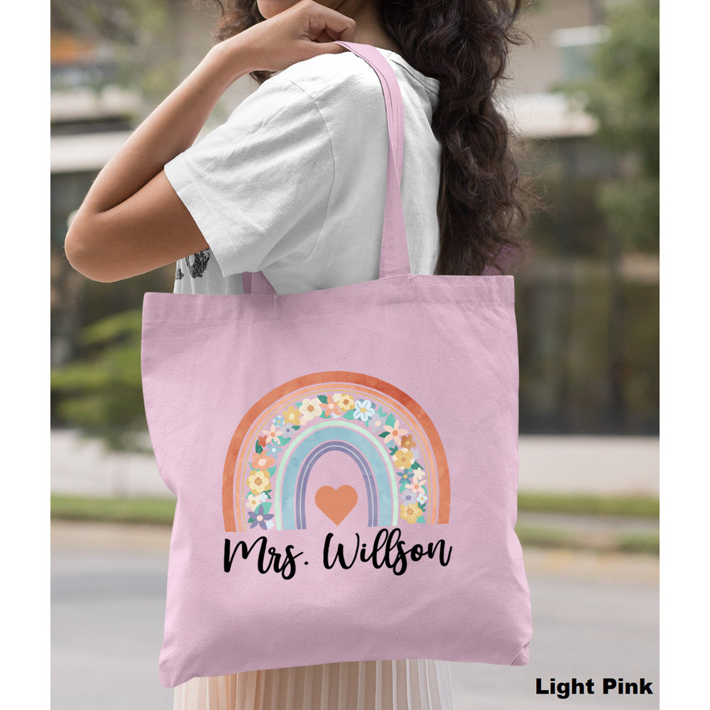 Personalized Teacher Bag, Boho Rainbow Teacher Bag, Custom Teacher Bag, Back to School Gift, Teacher Appreciation Gift, Teacher Gifts - 9.jpg