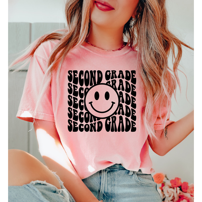 Retro Second Grade Teacher Shirt Comfort Colors Shirt Print, 2nd Grade Teacher Tee, Teacher Gift, Vintage, Baggy, Oversized, School - 2.jpg