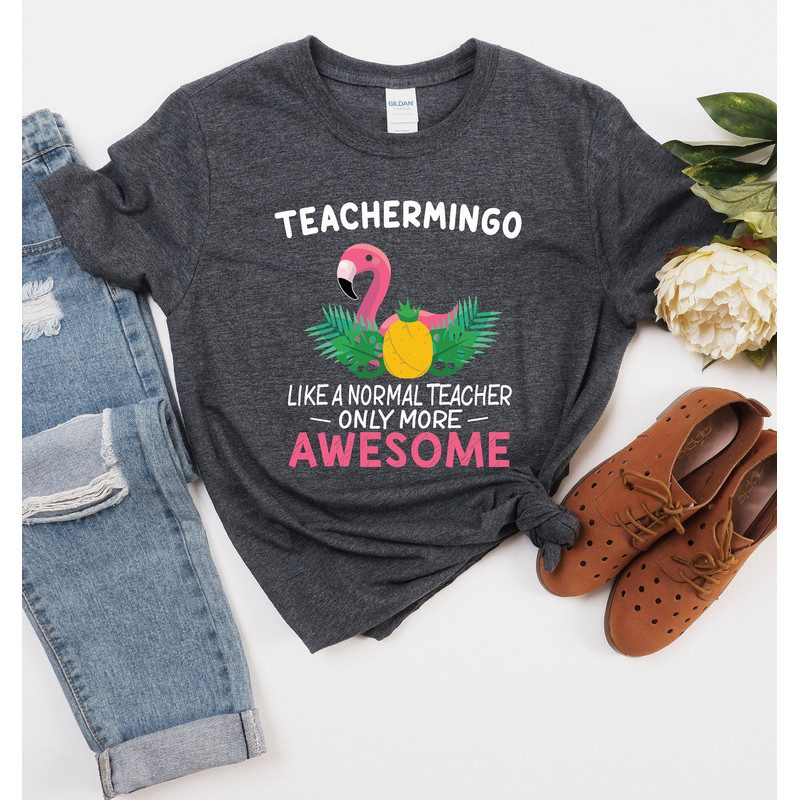 Teacher Flamingo t-shirt, Teacher Graduation sweatshirt,new Teacher gift, Christmas Teacher Gift, Birthday Teacher Gift - 1.jpg