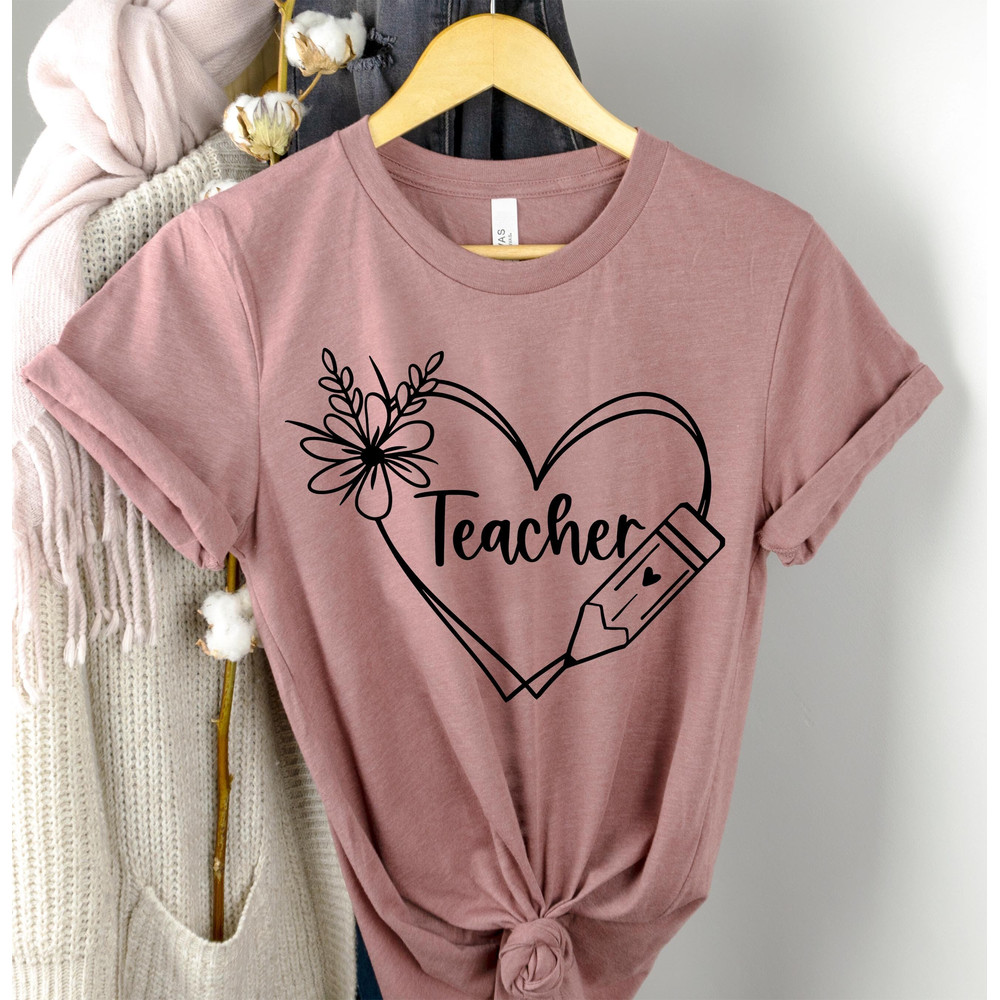 Teacher Heart Shirt, Teacher School Supplies Shirt, Funny Teacher Shirt, School Supply Shirt,Kindergarten Teacher Shirt,Back To School Shirt - 2.jpg
