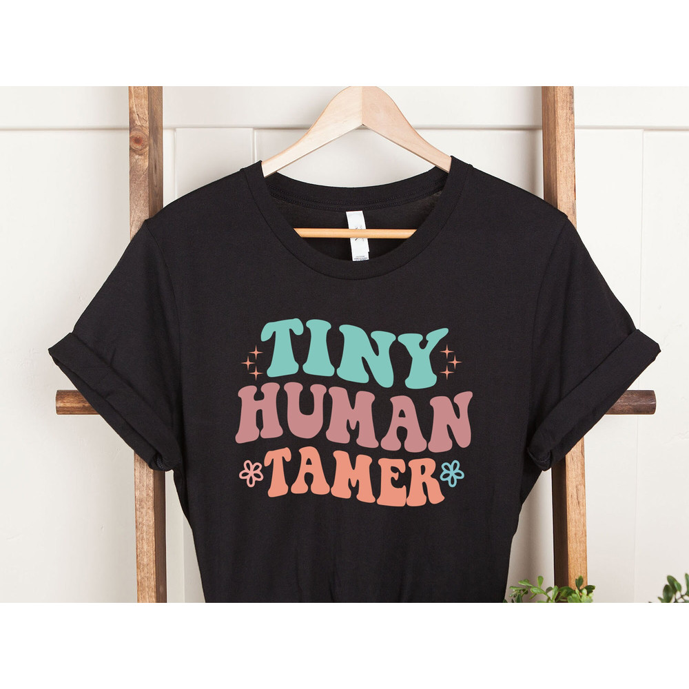 Teacher Shirt, Tiny Human Tamer T-Shirt, Kindergarten Teacher Tshirts, Preschool Teacher Tees, First Day of School, Back to School T-Shirt - 3.jpg