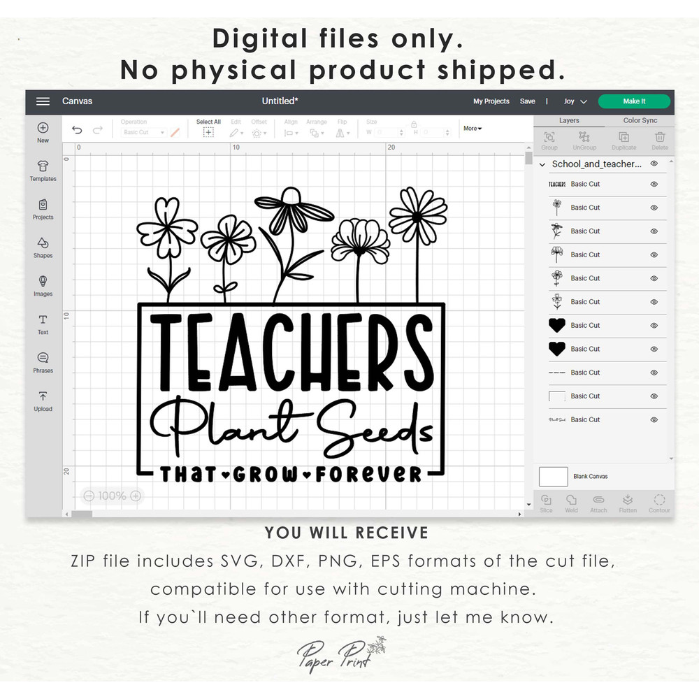 Teachers Plant Seeds That Grow Forever Svg, Teacher flower Svg, Gifts for teacher Svg, Funny Teacher Shirt Svg, Png Cutfile Digital Download - 5.jpg