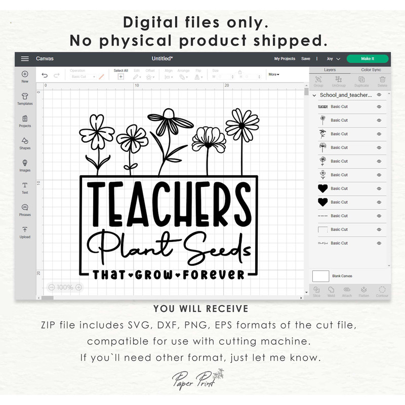 Teachers Plant Seeds That Grow Forever Svg, Teacher flower Svg, Gifts for teacher Svg, Funny Teacher Shirt Svg, Png Cutfile Digital Download - 5.jpg
