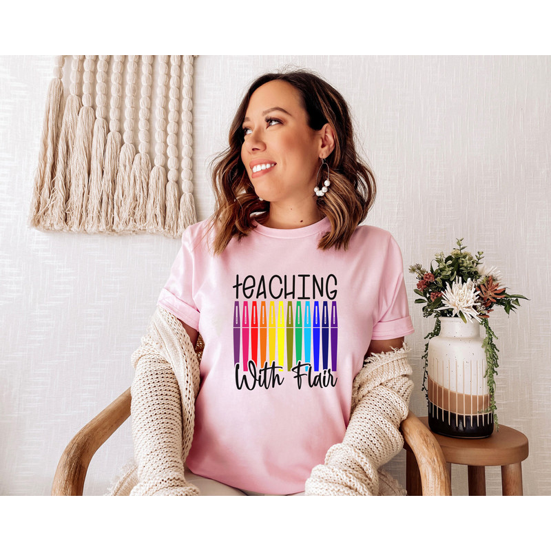 Teaching With Flair, Flair Pens Teacher Shirt, Teacher Tee, Teach Shirt, Teacher T-Shirts, Teacher Gift, Funny Teacher Shirts, Flair Pen Tee - 6.jpg