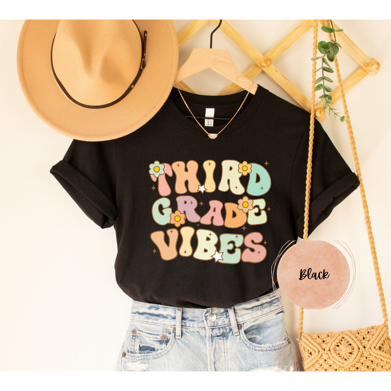 Third Grade Teacher Shirt, 3rd grade teacher tee, Elementary back to school Retro Vintage grader new cute Teach gift grade level funny vibes - 4.jpg