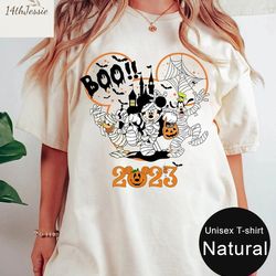 vintage disney mickey and friends halloween team shirt, disney halloween shirt retro, wdw magic kingdom shirt, hallowee