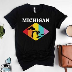 michigan shirt, great lakes shirt, retro michigan shirt, michigan gifts, state of michigan, great lakes gifts, michigan