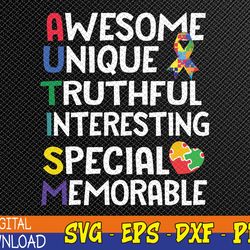 autism awareness month apparel awesome autism awareness svg, eps, png, dxf, digital download