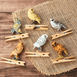 Resin Painted Owls on Clothespins