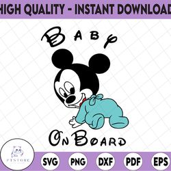 baby on board svg, kids svg, baby on board mickey svg,png,dxf,disney svg files for cricut