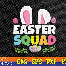 easter squad family matching bunny ears egg hunting svg, eps, png, dxf, digital download