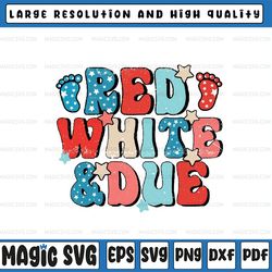 red white and due pregnancy announcement 4th of july groovy svg, retro baby reveal svg, independence day png, digital