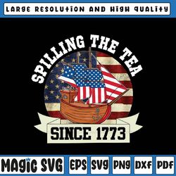 fourth of july spilling the tea 1773 funny american history png, spilling the tea america flag png,  independence day