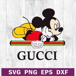 mickey disney gucci svg, gucci logo svg, mickey svg file