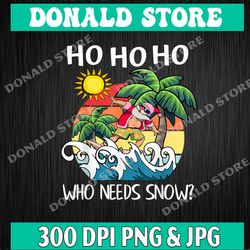 christmas in july funny santa surfing summer beach vacation png bundle, trending png, popular printable