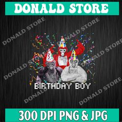 gorilla tag birthday boy vr gamer for kids teen svg, eps, png, dxf, digital download