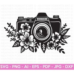 Floral Camera SVG, Photographer SVG, Photography SVG, Floral, Photo Taking svg, Photographer Shirt svg, Cut Files For Cr