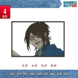 hanji zoe / anime embroidery design / anime design / embroidery pattern / design pes dst vp3  format