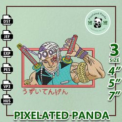 tengen uzui embroidery design file, demon slayer anime embroidery design, machine embroidery design file, instant downlo