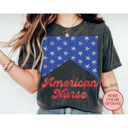 american nursre shirt, all american nurse fourth of july shirt, merica usa flag nurse t-shirt (ap-jul60)