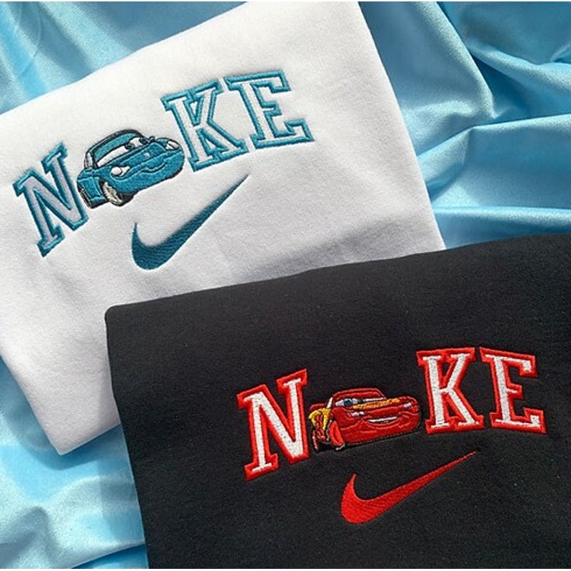 Custom Car Disney Lightning Mcqueen Hoodie Embroidery Sweatshirt.png