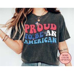 proud to be an american shirt, red white and blue shirt, god bless american tshirt, fourth of july ideas gift (ap-jul 33