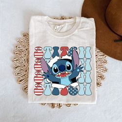 4th of July Stitch Comfort Colors Shirt, Patriotic