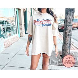 all american sweetie shirt, cute red white and blue shirt, god bless american t-shirt, usa flag shirt gift (ap-jul 66)