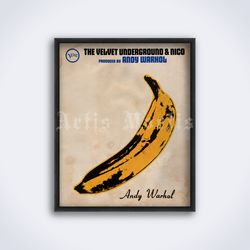 The Velvet Underground and Nico promo poster by Andy Warhol printable art print poster Digital Download