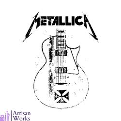 vintage metallica band guitar svg music rock festival svg file