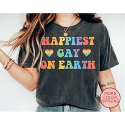 happiest gay on earth shirt, love wins shirt, gay couple shirt, pride month shirt, equality rights shirt, proud queer te