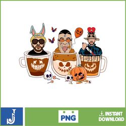 bad bunny png, bad bunny coffee cups, halloween coffee, bad bunny halloween, halloween bunny png, digital sublimation pn