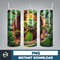 3D GreenXmas Cartoon 20oz Skinny Tumbler Design, 3D Tumbler, 3D Christmas 20 oz Tumbler Design PNG, Instant Download (14).jpg