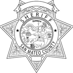 california sheriff badge san mateo county vector file black white vector outline or line art file