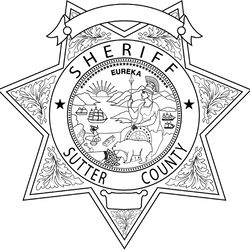 california  sheriff badge sutter county vector file black white vector outline or line art file