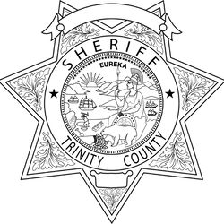 california  sheriff badge trinity county vector file black white vector outline or line art file