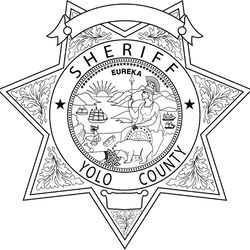 california  sheriff badge yolo county vector file black white vector outline or line art file