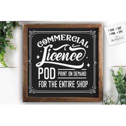 Extended POD commercial license for my entire shop SVG Print on Demand license