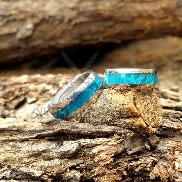 Ring Inlay Plastic Titanium (Epoxy Resin) Inlay Wedding Rings ,ring for man, En | Inspire ...