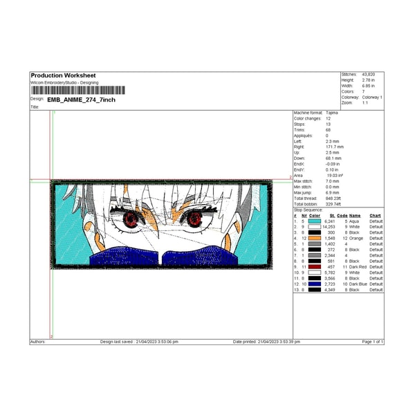 Toge Design Toge Embroidery Designs, Jujutsu Kaisen Embroidery Files, S | Inspire ...