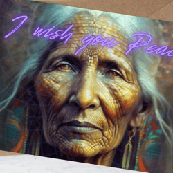 digital greeting card. i wish you peace