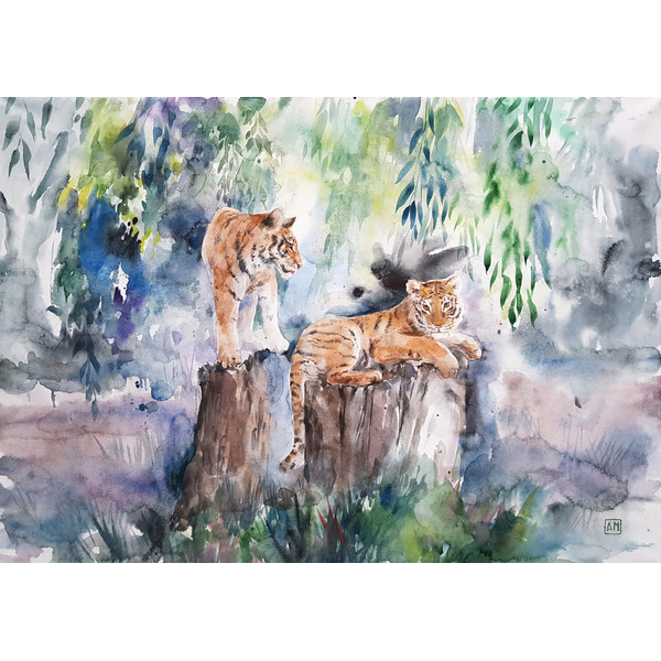 Landscape with tigers..jpg