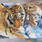 1 Watercolor artwork painting Family of tigers 21.2- 15.3 in (54 - 39 cm)..jpg