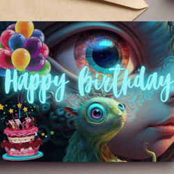 digital greeting card. happy birthday!