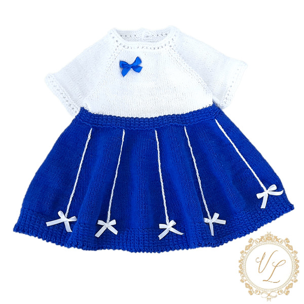 Baby Dress Pattern, Dress Knitting Pattern, PDF Knit Pattern, Dress For Baby.jpg