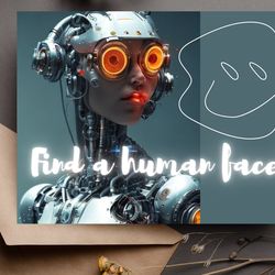 digital greeting card. find a human face!