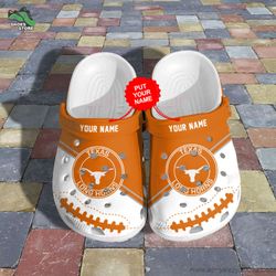 texas longhorns football crocs, ncaa shoes, texas longhorns sandals, texas longhorns crocs, texas longhorns