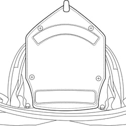 fire fighter helmet blank line art vector file black white vector outline or line art file